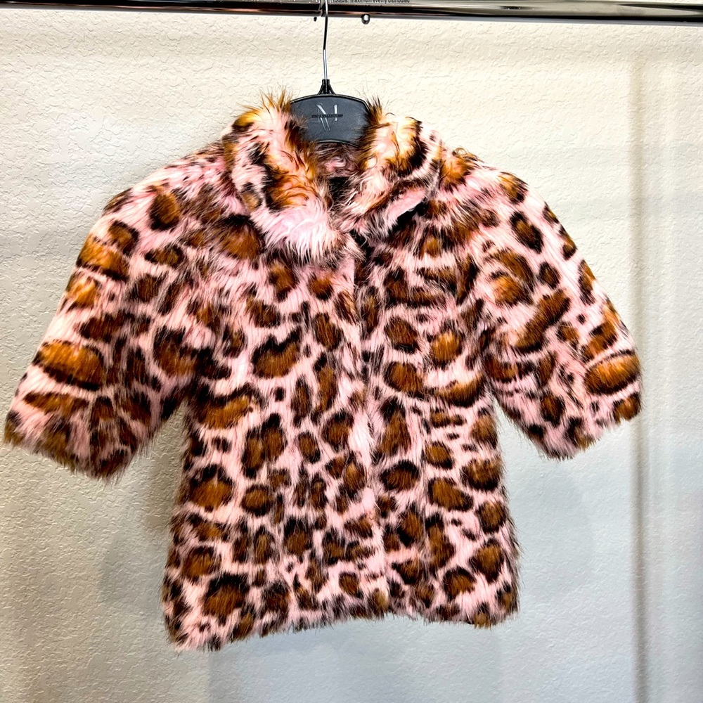 Leopard Daisy Girls Fashion Jacket, size XS/S